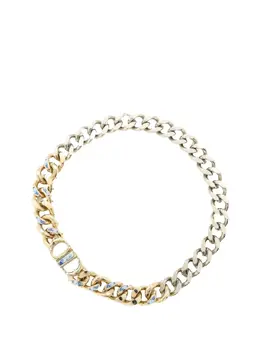 Christian Dior 2000-2025 Silver CD Icon Chain Link Necklace costume necklace 32019824