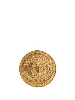 Chanel 1994 Gold Plated CC Medallion Brooch costume brooch 32020962