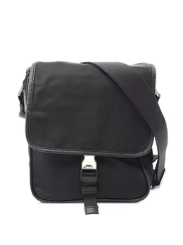 Prada 2010-2025 Saffiano Trimmed Tessuto Buckle Messenger Bag crossbody bag 32026886