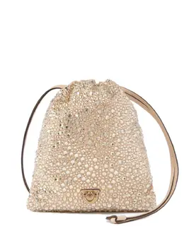 Pinko crystal-embellished drawstring clutch 30379084