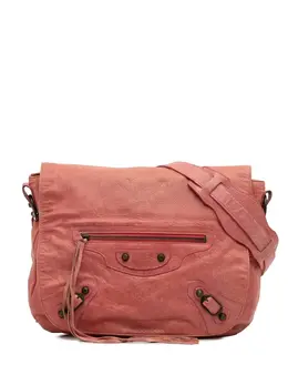 Balenciaga 2012-2025 Lambskin Motocross Classic Folk Messenger Bag crossbody bag 32016681