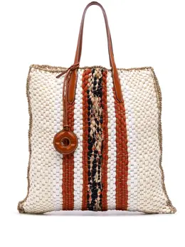 Loro Piana 2010-2025 Crochet Wool and Silk Blossom tote bag 32014956