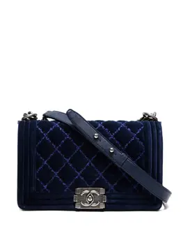 Chanel 2014-2015 Boy Chanel velvet shoulder bag 31985739
