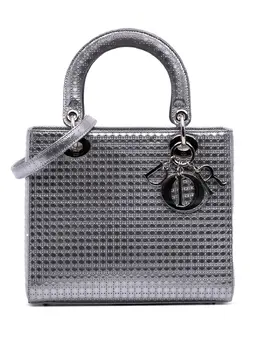 Christian Dior 2015 Medium Metallic Patent Microcannage Lady Dior satchel 32026587