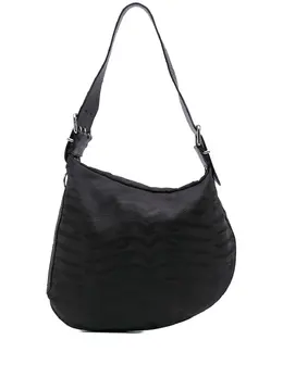 Fendi 2000-2010 Zebra Print Canvas Oyster hobo bag 32026719