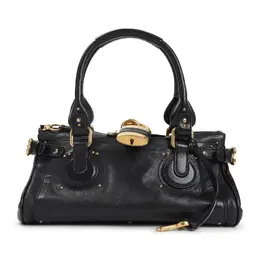 Chloe-Black Buffalo Leather Paddington Bag-Donna 52549611258196