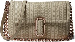 Кожаная сумка через плечо с монограммой Marc Jacobs, хаки 9910876 | khaki