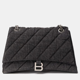 Balenciaga Crush Black Fabric And Leather Shoulder Bag 1211539