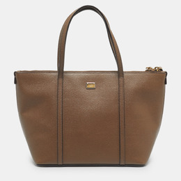 Dolce & Gabbana Dark Beige Leather Miss Escape Tote 1211220