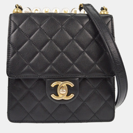 Chanel Black Lambskin Single Flap Shoulder Bag 1211076