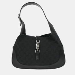 Gucci Black GG Jackie Hobo Handbag 1211032