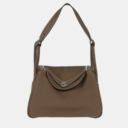 Hermes Lindy 30 Etoupe Taurillon Clemence Shoulder Bag 1211101