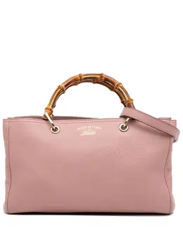 Gucci 2016-2025 Medium Calfskin Bamboo Shopper satchel 32026457