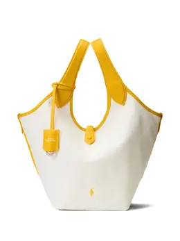 Polo Ralph Lauren leather-trimmed canvas tote bag 31676031