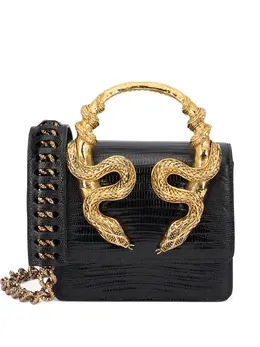 Roberto Cavalli snake-embellished chain tote bag 31083242