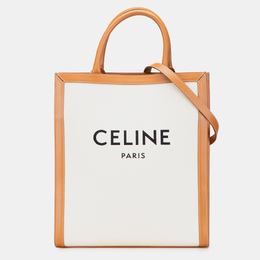 Celine Beige Small Canvas Vertical Cabas Satchel 1211257