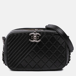 Chanel Black Small Quilted Lambskin Coco Boy Camera Bag 1211126