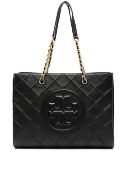 Сумка-тоут Fleming Soft с цепочкой Tory Burch, черный 21549473 | черный