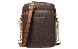 Michael Kors Сумка через плечо Jet Set Coated Canvas, женская, коричневого цвета, среднего размера 35f1gtvc2b-brown