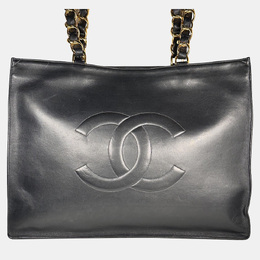 Chanel Vintage Leather CC Quilted Tote 1211766