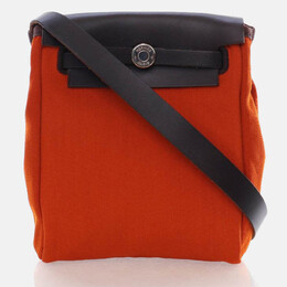 Hermes Herbag TPM Orange Canvas Bag 1211572