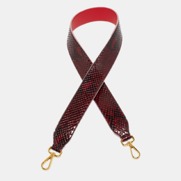 Fendi Red Python Strap You Shoulder Bag Strap 1211815
