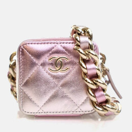 Chanel Mini Lambskin Coco Punk Cube Clutch With Chain 1211559