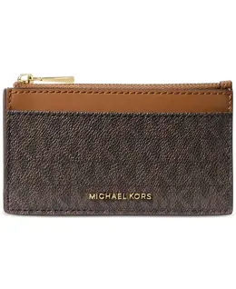 Сумка Jet Set Small Zip Key Card Case Michael Kors, коричневый/бежевый 23099324 | brn/acorn