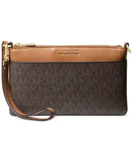 Сумка Jet Set Small Top Zip Convertible Wristlet Michael Kors, коричневый/бежевый 23099327 | brn/acorn