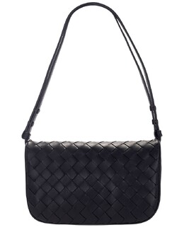 Пышный клатч Intrecciato Bottega Veneta, Black & Space Gold bott-wy1769 | black & space gold