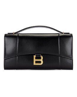 Сумка Hourglass Pouch с ручкой Balenciaga, Black balf-wy1571 | black