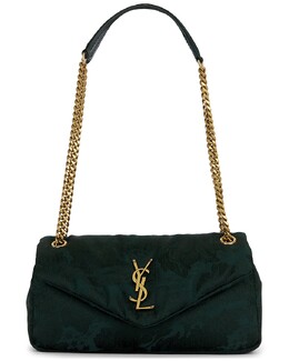 Маленькая сумка-цепочка Calypso Saint Laurent, Emerald Stone slau-wy3089 | emerald stone