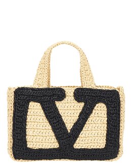 Viva Superstar Маленькая сумка-тоут Valentino Garavani, Naturale & Nero vent-wy1286 | naturale & nero