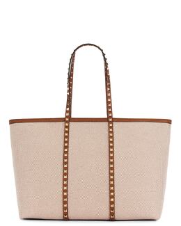 Сумка Rockstud Valentino Garavani, Naturale, Tobacco, & Selleria vent-wy1212 | naturale, tobacco, & selleria