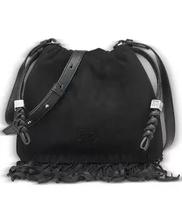 Сумка-тоут Halle Small Drawstring Crossbody DKNY, черный 23252300 | black/silver