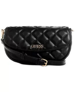Маленькая стеганая сумка через плечо Tinsley с клапаном Guess, черный 23340087 | black