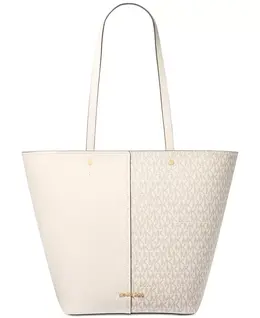 Большая сумка-тоут Flora с застежкой-молнией Michael Kors, белый 22756142 | vanilla/light cream