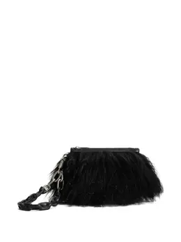 Dolce & Gabbana fur-trimmed zip clutch bag 30716794
