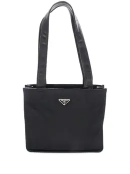 Prada 2000s triangle-logo tote bag 31912004