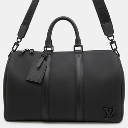 Louis Vuitton Keepall Bandouliere 40 Noir Taurillon Leather Boston Bag 1205941