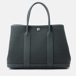 Hermes Garden Party TPM 30 Vert Mangrove Toile Officier Negonda Leather Tote Bag 1206027