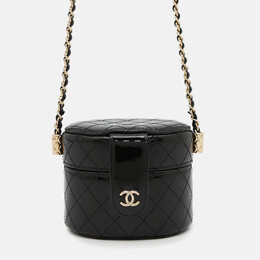 Chanel Mini Vanity Black Patent Leather Shoulder Bag 1206011
