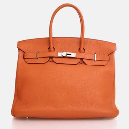 Hermes Birkin 35 Orange Togo Leather Top Handle Bag 1207822