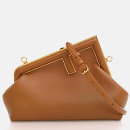 Fendi First Small Brown Calfskin Shoulder Bag 1207804