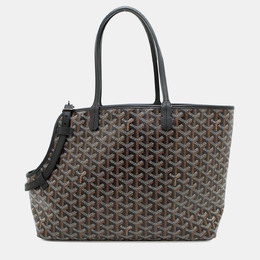 Goyard Chien GM Cyan Gris Black PVC Leather Tote Bag 1209263