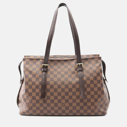 Louis Vuitton Chelsea Damier Ebene Canvas Leather Tote 1212313