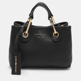 Emporio Armani Black Leather Small MyEA Tote 1211860