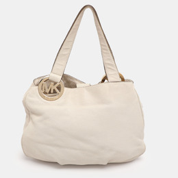 Michael Kors White Leather Fulton East West Tote 1211973