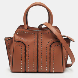 Tod's Brown Leather Mini Sella Tote 1211334