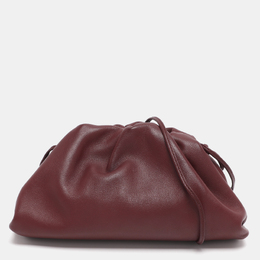 Bottega Veneta Burgundy Bordeaux Leather Mini The Pouch Bag 1211354